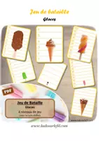 Aperçu - Apprentissages en autonomie - Jeu de bataille - Glaces - Page de couverture