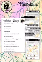 Aperçu - Feuilles d'exercices - LRC - vocabulaire/lexique - Page de couverture