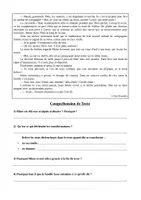 Aperçu - Feuilles d'exercices - Compréhension de Texte - Mime ou le pouvoir des mots - Page 1