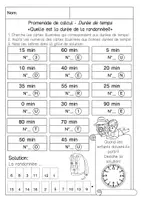Aperçu - Feuilles d'exercices - Promenade de calcul: Duree de temps - Page 2