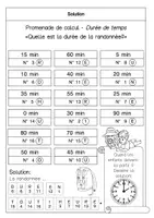 Aperçu - Feuilles d'exercices - Promenade de calcul: Duree de temps - Page 3