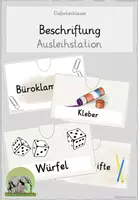Vorschau - Anderer Materialtyp - Beschriftungen Ausleihstation (Minikommode) - Deckblatt
