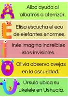 Vista previa - Refuerzo / NEE / Materiales de apoyo - FREEBIE: Tarjetas con frases divertidas para las vocales - página 1