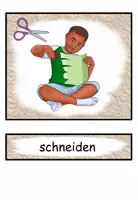 Vorschau - Präsentationen/Tafelbilder - Bildkarten / Wortkarten Verben "In der Schule" DaZ / DaF / Deutsch - Seite 2