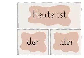 Vorschau - Bildkarten - Klassenkalender - Visualisierung - boho - Seite 1