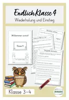 Vorschau - Unterrichtsreihen - Arbeitsheft Willkommen in Klasse 4 Wiederholung und Vertiefung - Deckblatt