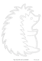 Vorschau - Mal- und Bastelvorlagen - Fensterbilder Herbst zum Prickeln Fensterdeko basteln - Seite 1