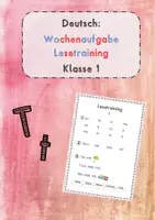 Vorschau - Arbeitsblätter - Lesetraining Wochenaufgabe Buchstabe T (Reihenfolge Zebra) - Deckblatt