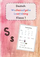 Vorschau - Arbeitsblätter - Lesetraining Wochenaufgabe Buchstabe S (Reihenfolge Zebra) - Deckblatt