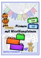 Vorschau - Arbeitsblätter - Nomen mit Wortbausteinen - Deckblatt