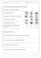 Vorschau - Arbeitsblätter - Hörgeschichte, Hörverstehen, Ein Herbstnachmittag mit Jola Arvid und ihren Freunden - Seite 1