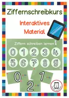 Vorschau - Fördermaterial/Inklusion - Ziffernschreibkurs interaktives Material - Deckblatt