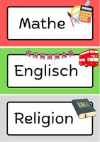 Vorschau - Bildkarten - Stundenplan für die eigene Klassenzimmerwand - Deckblatt