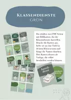 Vorschau - Präsentationen/Tafelbilder - Bildkarten - Klassendienste (grün) - Deckblatt