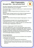 Vorschau - Arbeitsblätter - Das verlorene Schaf - Der gute Hirte - Fingerpuppen zur Bibel - Seite 1
