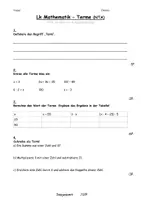 Vorschau - Arbeitsblätter - Leistungskontrolle - Terme (Klasse 5) - Seite 1