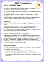 Vorschau - Arbeitsblätter - Jona und der Wal - Fingerpuppen - Seite 1