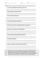 Vorschau - Arbeitsblätter - AB mit Fragen zum Thema "Merkmale von Lebewesen" + Lösungsblatt + Mindmap + Infografik - Deckblatt