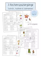 Vorschau - Arbeitsblätter - Rechenspaziergang - Schriftliche Addition & Subtraktion - Deckblatt