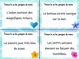 Aperçu - Cartes d'exercices - Cartes à tâches sur le groupe du nom - Page 1