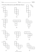 Vorschau - Arbeitsblätter - Kopfgeometrie "Würfelnetze erkennen" - Geometrie / Würfel - mit Lösung - Seite 2