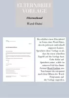 Vorschau - Anderer Materialtyp - Elternbrief - Elternabend - Deckblatt