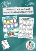 Vorschau - Spiele - Poster & Ausmalbild Geburtstagskalender / Classroom Management - Deckblatt