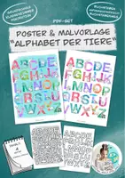 Vorschau - Mal- und Bastelvorlagen - Poster & Ausmalbilder "Alphabet der Tiere" / Classroom Management - Deckblatt