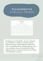 Vorschau - Anderer Materialtyp - Telefonkette - Vorlage (Word) - Deckblatt