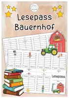 Vorschau - Arbeitsblätter - Lesepass Bauernhof - Deckblatt