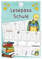 Vorschau - Arbeitsblätter - Lesepass Schule - Deckblatt