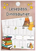 Vorschau - Arbeitsblätter - Lesepass Dinosaurier - Deckblatt