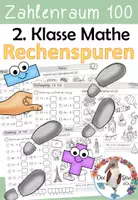 Vorschau - Arbeitsblätter - Rechenspuren - Zahlenraum 100 - Addition und Subtraktion mit ZÜ - 2. Klasse - Deckblatt