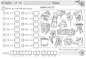 Vorschau - Arbeitsblätter - Rechenspuren - Zahlenraum 100 - Addition und Subtraktion mit ZÜ - 2. Klasse - Seite 2