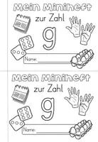 Vorschau - Arbeitsblätter - Miniheft - Zahl 9 für den Ziffernschreibkurs - Seite 1