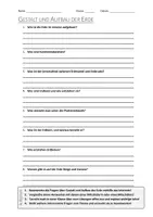 Vorschau - Arbeitsblätter - Lernposter + AB mit Fragen zum Thema "Gestalt und Aufbau der Erde" + Lösungsblatt + Mindmap + Infografik - Seite 1