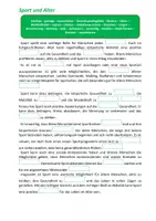 Vorschau - Arbeitsblätter - Lückentext: Sport und Alter (mp3). Niveau A2/B1 - Seite 1