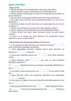 Vorschau - Arbeitsblätter - Lückentext: Sport und Alter (mp3). Niveau A2/B1 - Seite 2