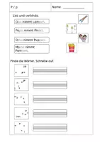 Vorschau - Arbeitsblätter - Arbeitsblätter zur Buchstabeneinführung P/p - Seite 2