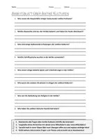 Vorschau - Arbeitsblätter - AB mit Fragen zum Thema "Antike Kulturen" + Lösungsblatt - Deckblatt