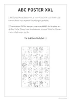 Vorschau - Mal- und Bastelvorlagen - Kooperatives Poster "ABC" - 30 Teile - Klassenzimmerposter 🎨🏫 - Seite 1