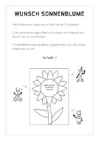 Vorschau - Mal- und Bastelvorlagen - Wunsch Sonnenblume für das neue Schuljahr!🌻 Positiv Mindset 🌱☀️ - Seite 1