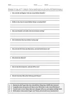 Vorschau - Arbeitsblätter - Lernplakat + AB mit Fragen zum Thema "Der menschliche Körperbau" + Lösungsblatt + Infografiken - Seite 1