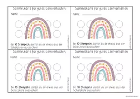 Vorschau - Arbeitsblätter - Sammelkarten für gutes Lernverhalten! BELOHNUNGSSYSTEM - Seite 3