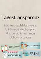 Vorschau - Präsentationen/Tafelbilder - Tagestransparenz/ Stundenplan mit Bildkarten - Deckblatt