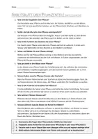 Vorschau - Arbeitsblätter - AB mit Fragen zum Thema "Pflanzenteile" + Lösungsblatt - Seite 1