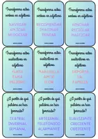 Vista previa - Juegos / Gamificación - CARTAS DE JUEGOS SOBRE ADJETIVOS - página 1