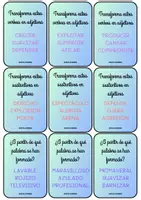 Vista previa - Juegos / Gamificación - CARTAS DE JUEGOS SOBRE ADJETIVOS - página 3