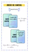 Vista previa - Juegos / Gamificación - CARTAS DE JUEGOS SOBRE ADJETIVOS - Portada