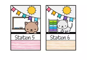 Vorschau - Poster - Stationsschilder für Stehrahmen – Stationenbetrieb - Katzenklasse - Seite 3